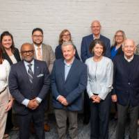 Thompson Foundation staff and trustees with GVSU Thompson Scholars team